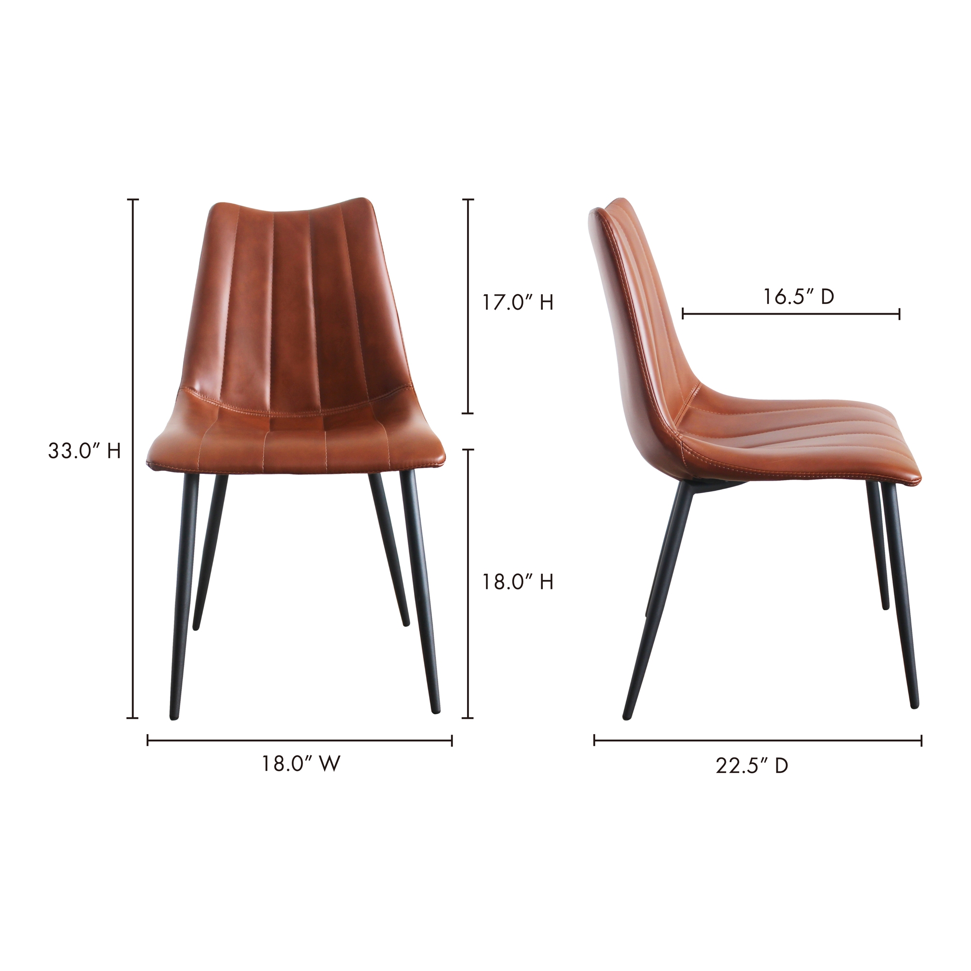 Alibi Dining Chair Brown - Set Of Two - Image 6