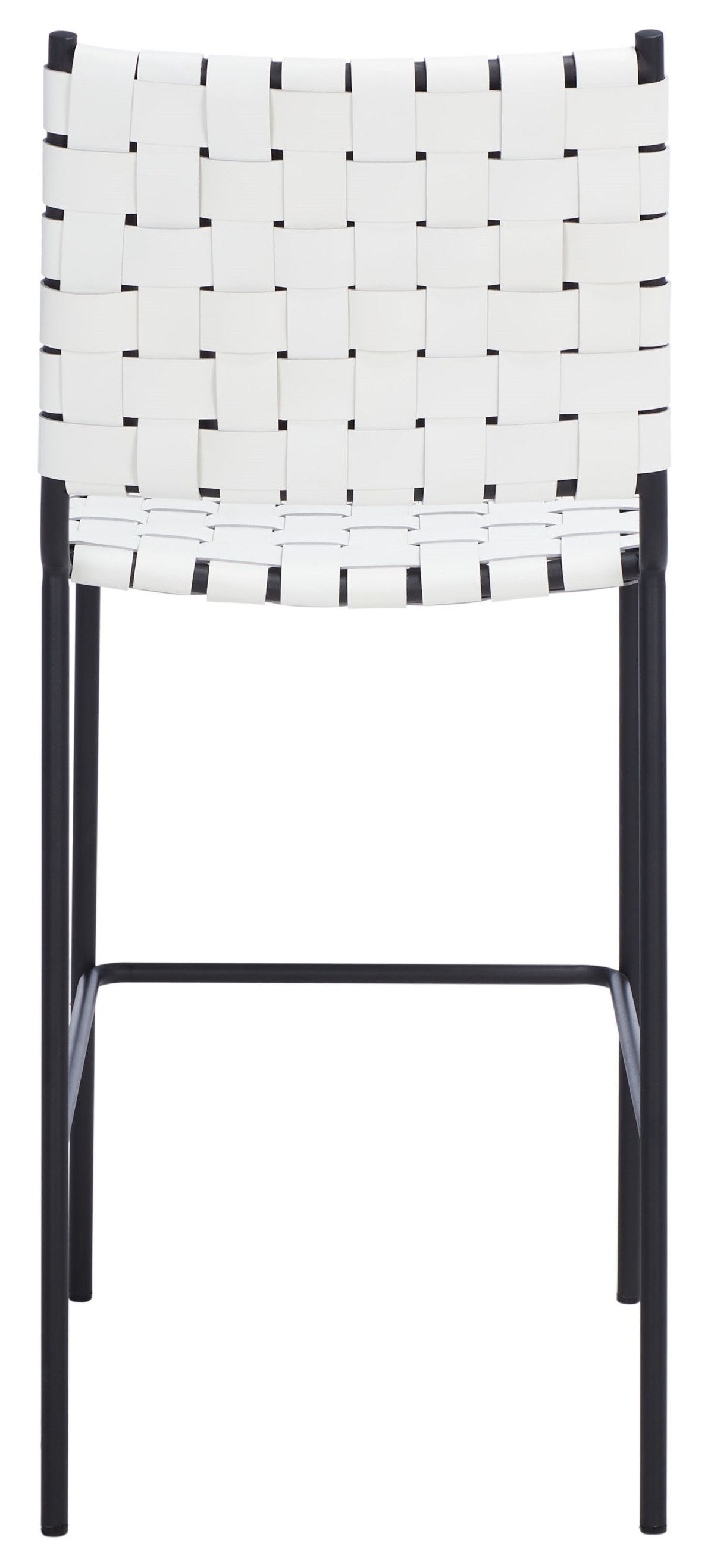 Bahari Woven Counter Stool - White / Black - Safavieh - Image 7