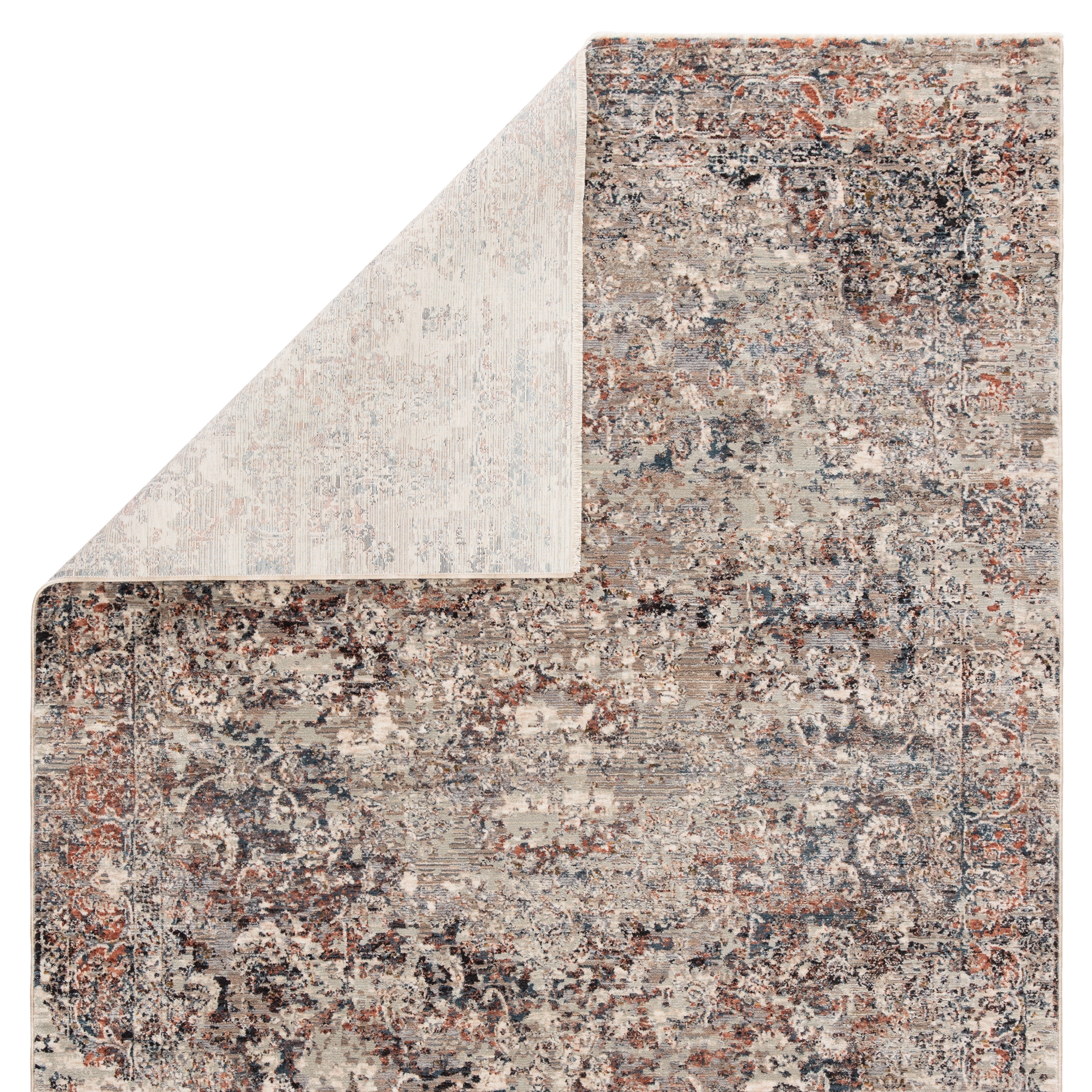 Niran Medallion Gray/ Rust Runner Rug (3'X8') - Image 2