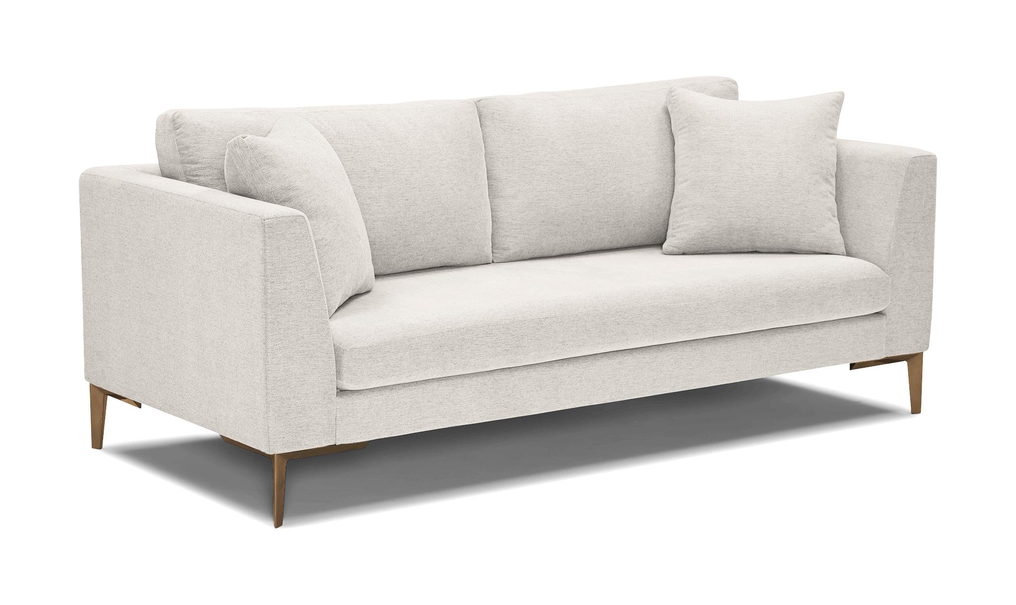 Beige/White Ainsley Mid Century Modern Sofa - Lucky Divine - Image 1