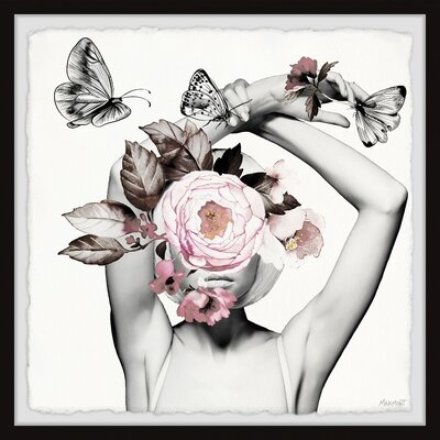 'Bloom and Butterflies' - Picture Frame Graphic Art Print on Paper - Image 0