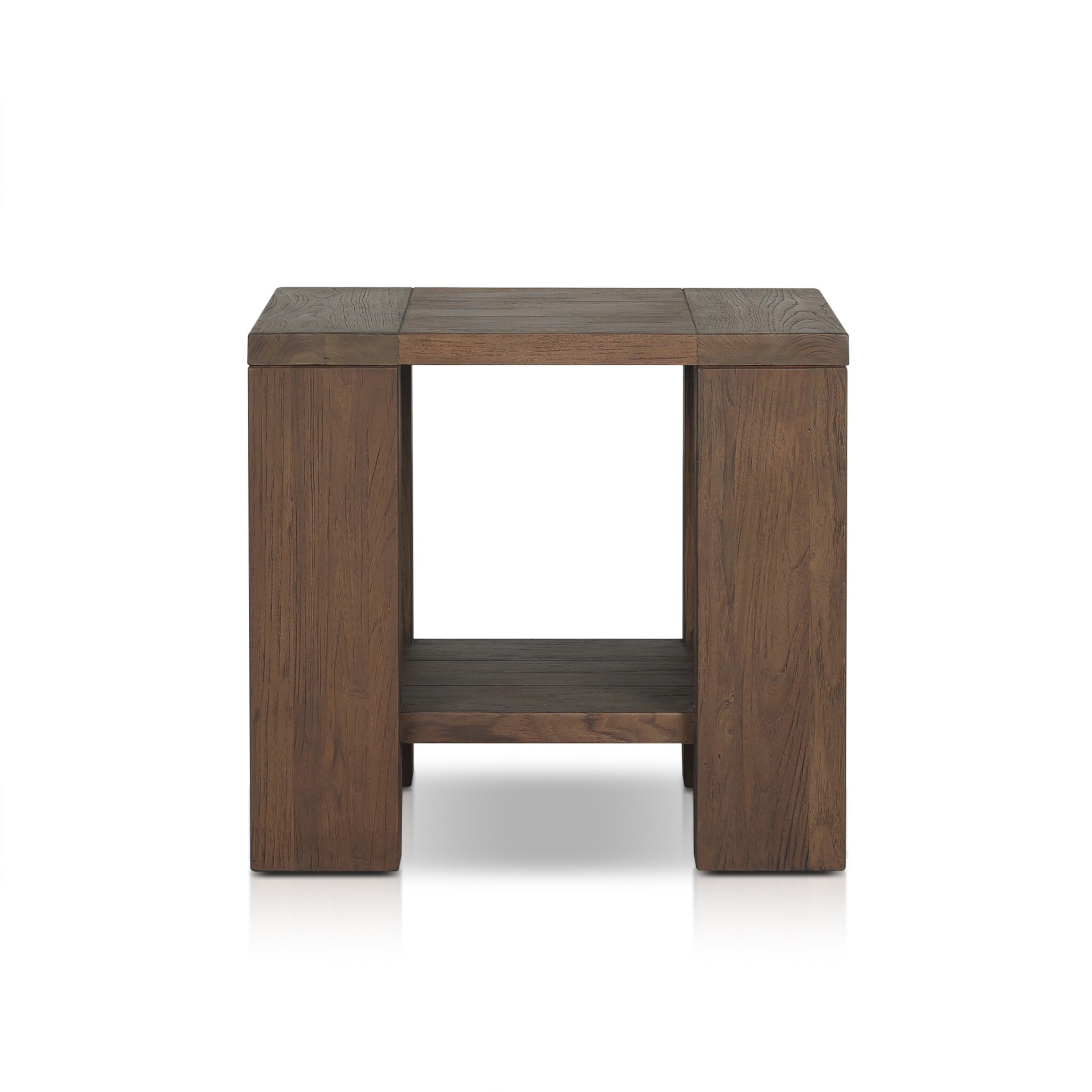 Roca Outdoor End Table - Stained Heritage Brown-FSC - Image 0