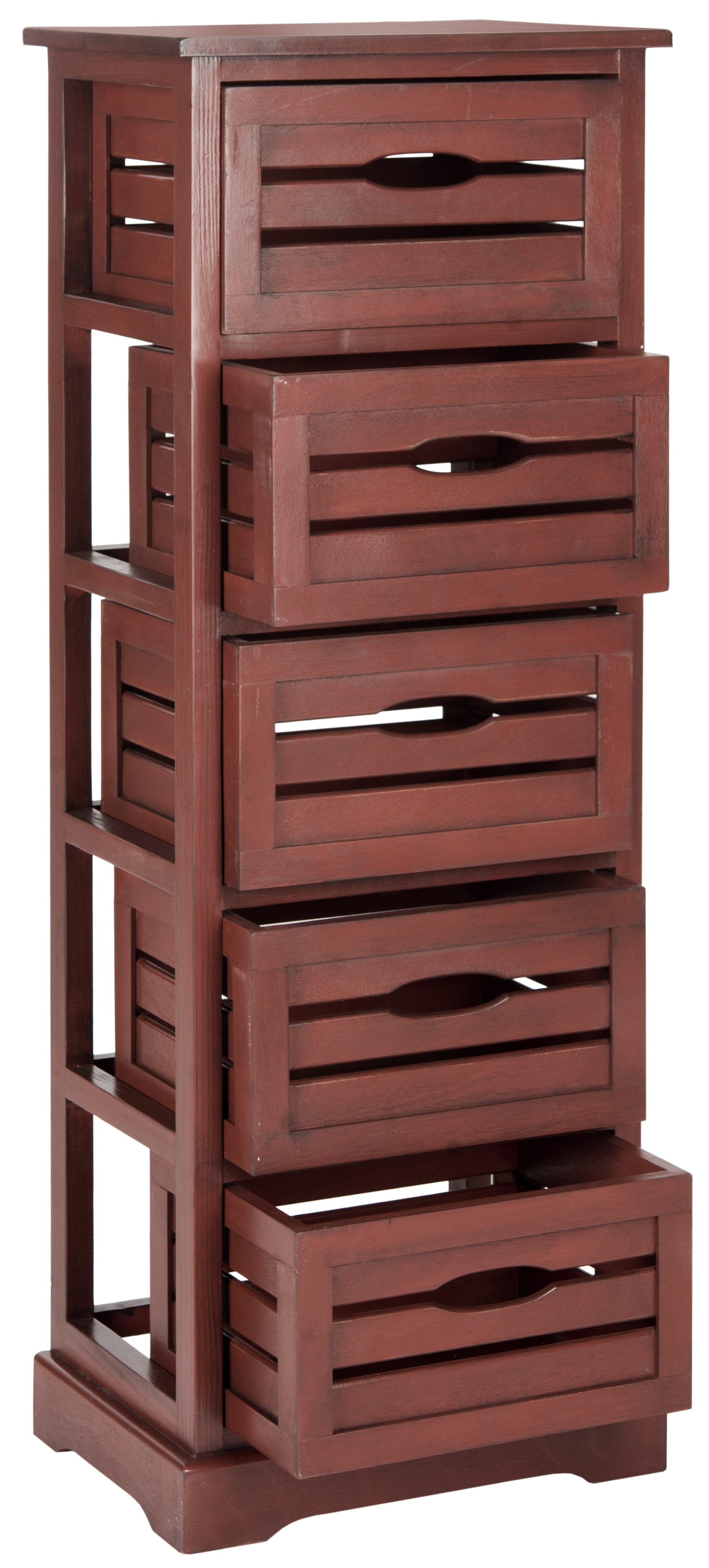 Sarina 5 Drawer Cabinet - Red - Safavieh - Image 0