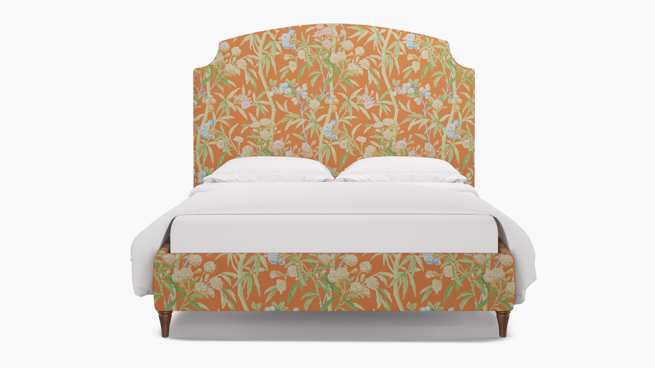 Cove Bed, Mandarin Lanai, Walnut Decorative Tapered Leg, Queen - Image 0