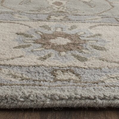 Alessandro Oriental Handmade Wool Beige/Gray Area Rug - Image 0