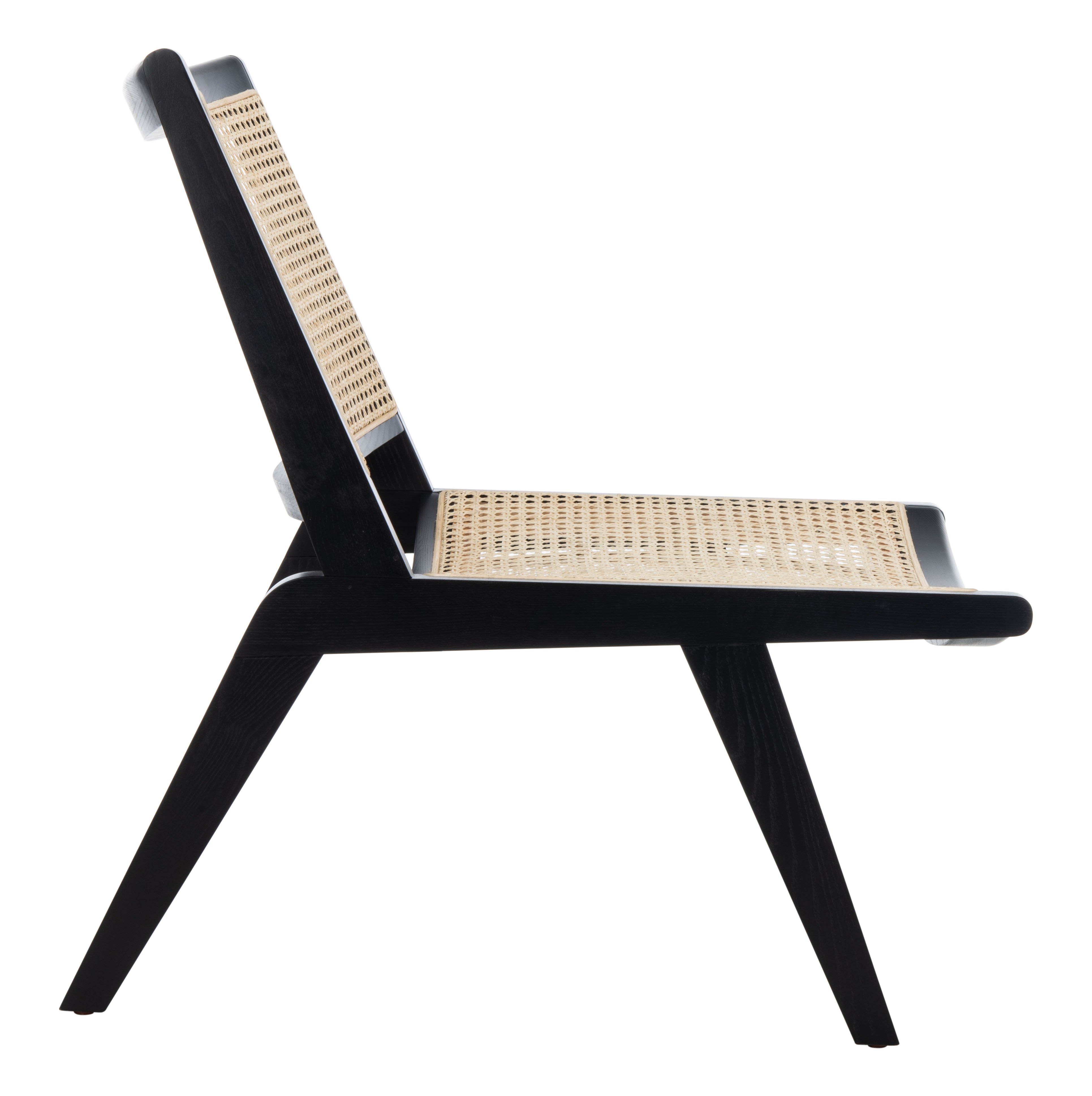 Auckland Rattan Accent Chair - Black/Natural - Image 3