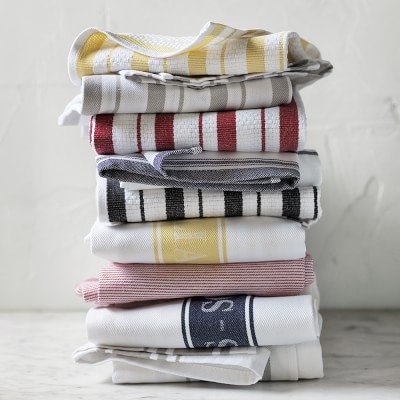 Williams Sonoma Classic Stripe Towels, Set of 4, Geranium Pink - Image 3