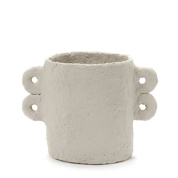 Marie Earth Paper Mache Vase, Four Loop - Image 0