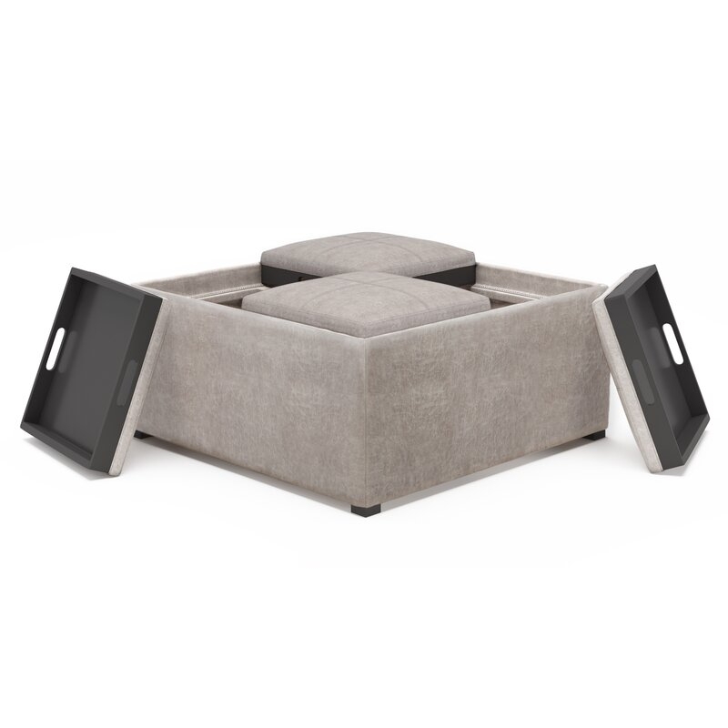 Elaazar 35'' Wide Tufted Rectangle Storage Ottoman - Image 3