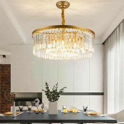 Barton 9 - Light Unique / Statement Drum Chandelier - Image 0