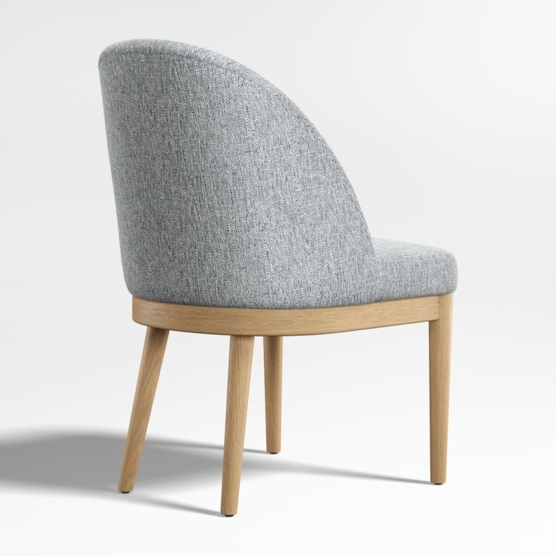 Ana Navy Blue Dining Chair with Natural Wood Legs - Image 5