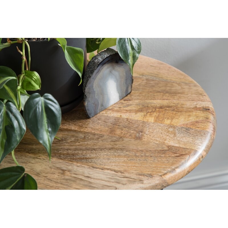 Eklund Round Wood Side Table, Natural - Image 3