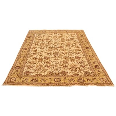 Hand-Knotted Jamshidpour Cream Rug 8'11" X 12'1" - Image 0