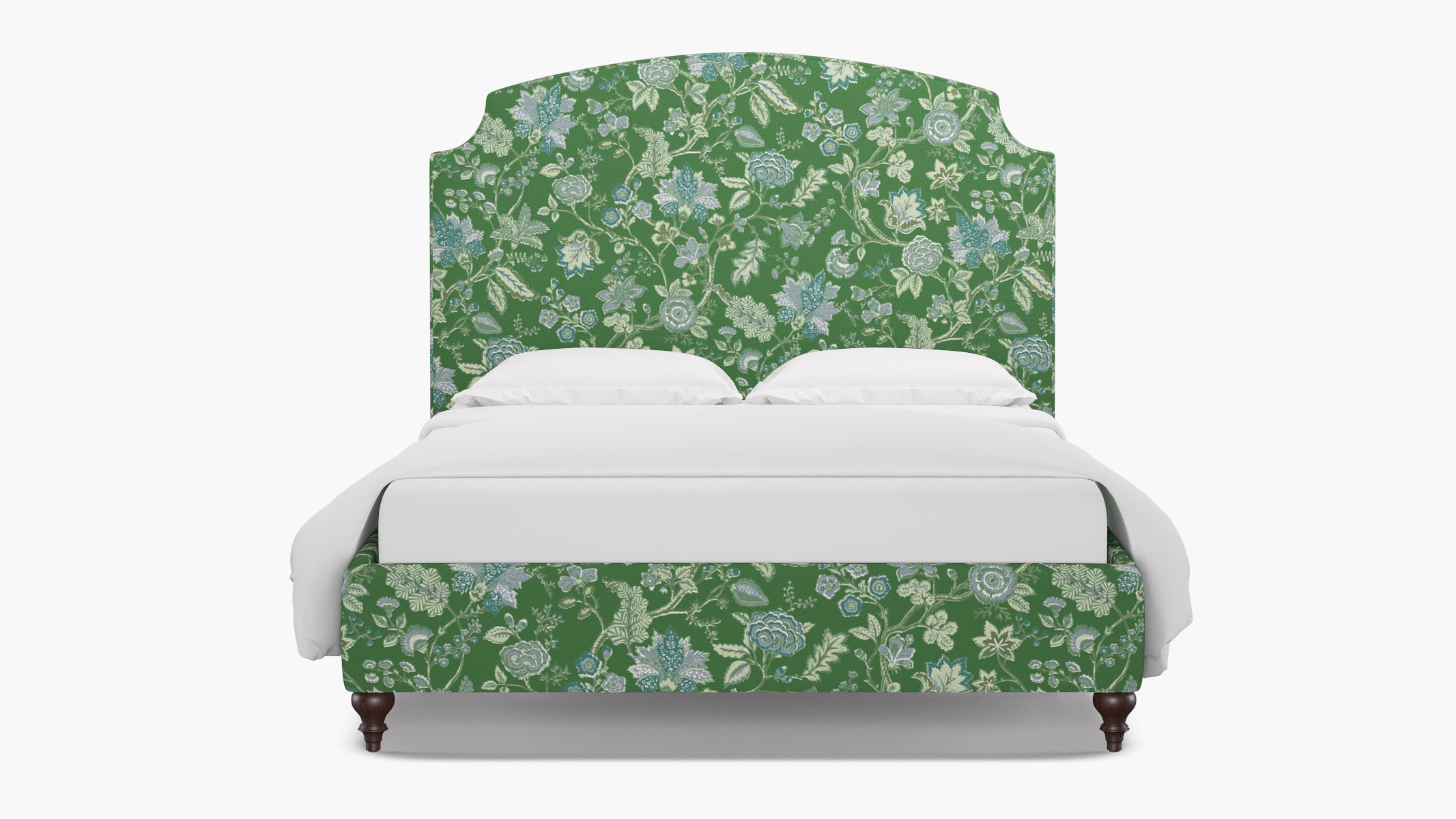 Cove Bed, Green La Vendee, Espresso Traditional Turned Leg, Twin - Image 0