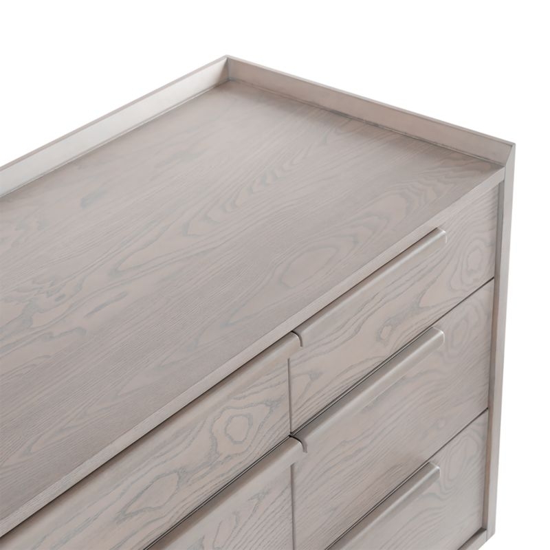 Tate Stone Grey Wood 9-Drawer Dresser - Image 3