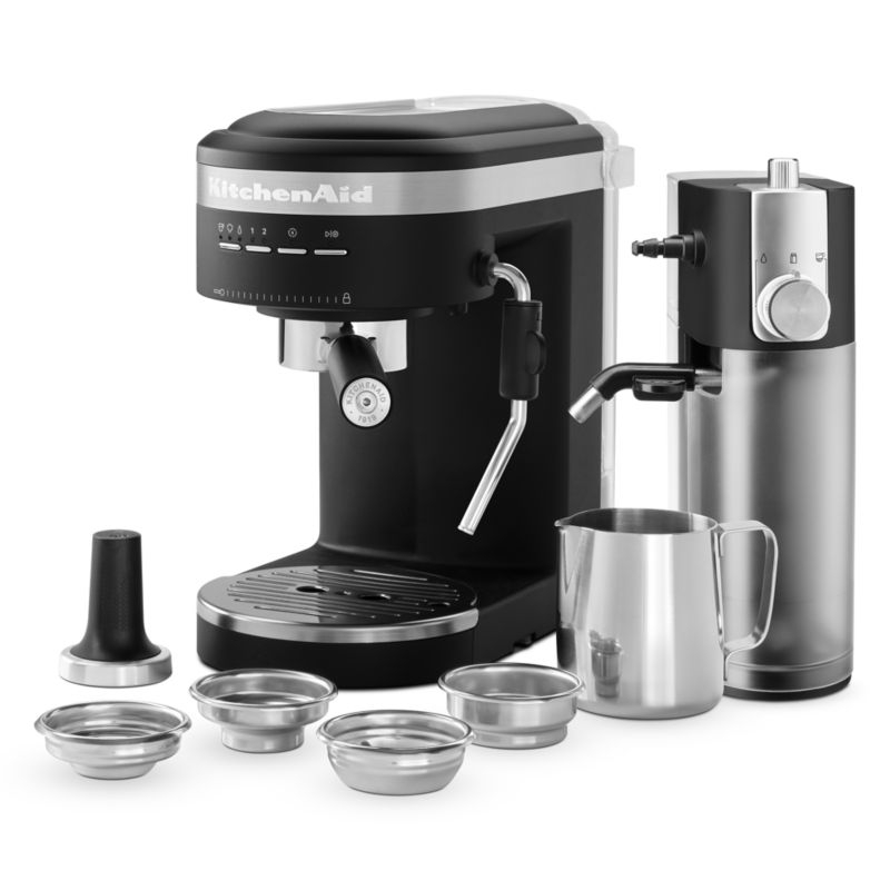 KitchenAid ® Matte Black Espresso Machine and Burr Grinder Set - Image 8