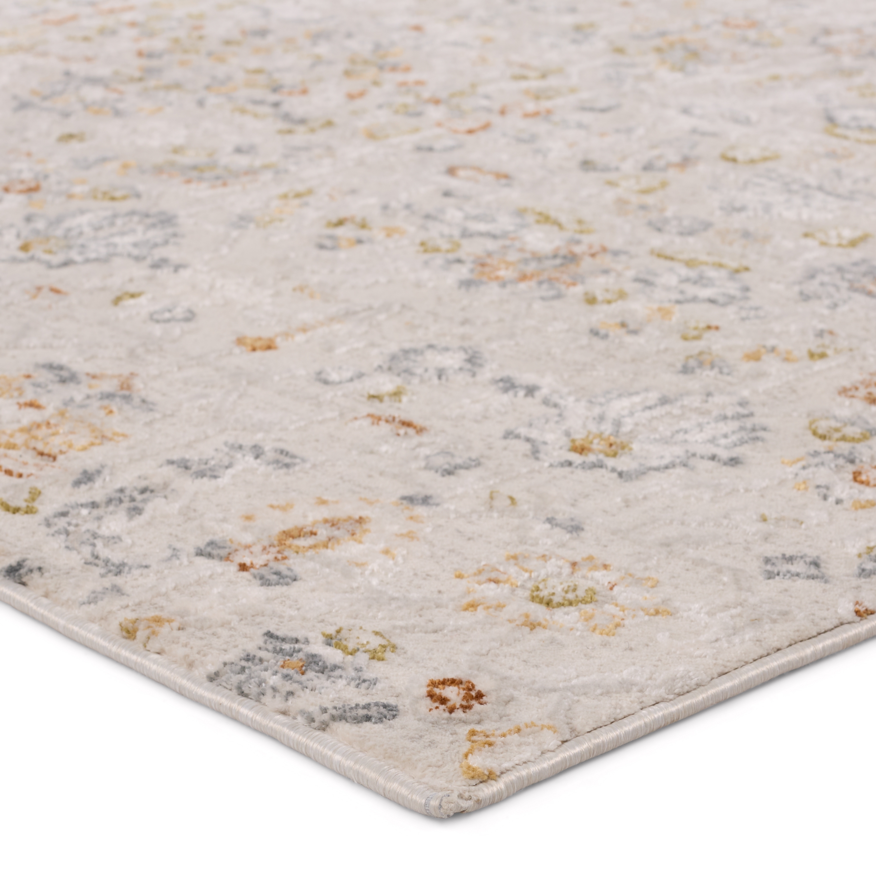 Waverly Floral White/ Light Gray Area Rug (10'2"X14') - Image 1