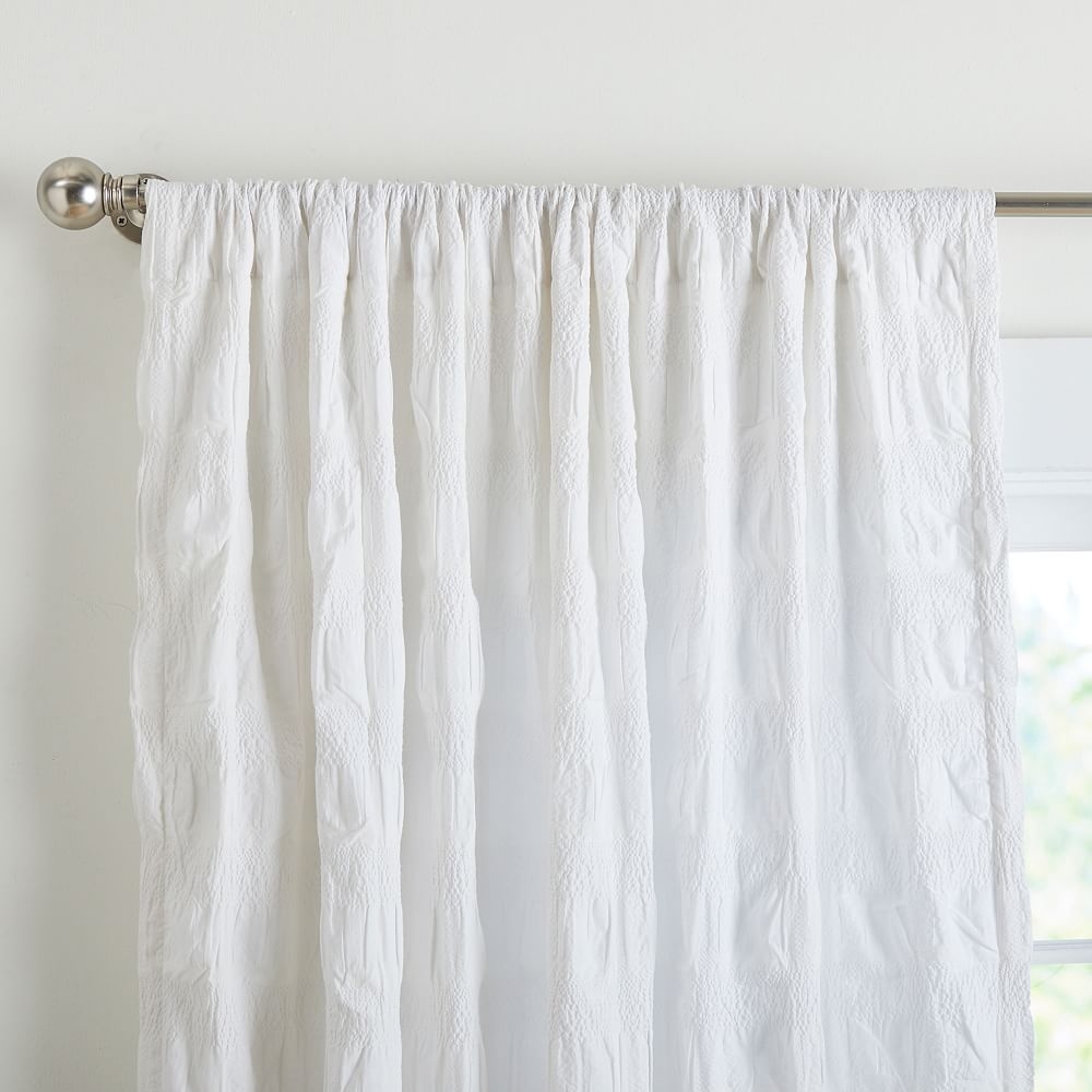 Charlotte Blackout Curtain Set of 2, White, 52" x 96" - Image 0