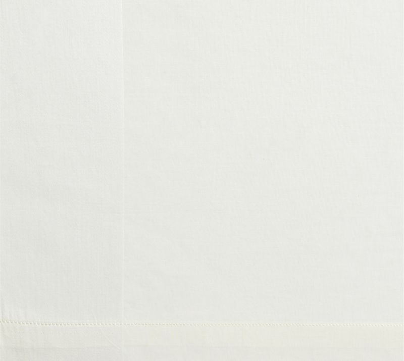 Pampas Ivory Organic Cotton Voile with Satin Border Sheer Window Curtain Panel 44"x84" - Image 3