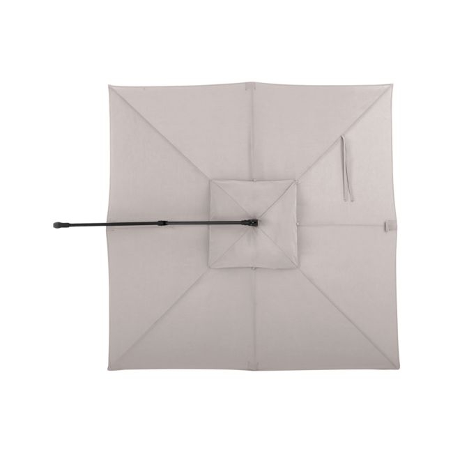 10' Silver Sunbrella ® Square Cantilever Outdoor Patio Umbrella Canopy - Image 0