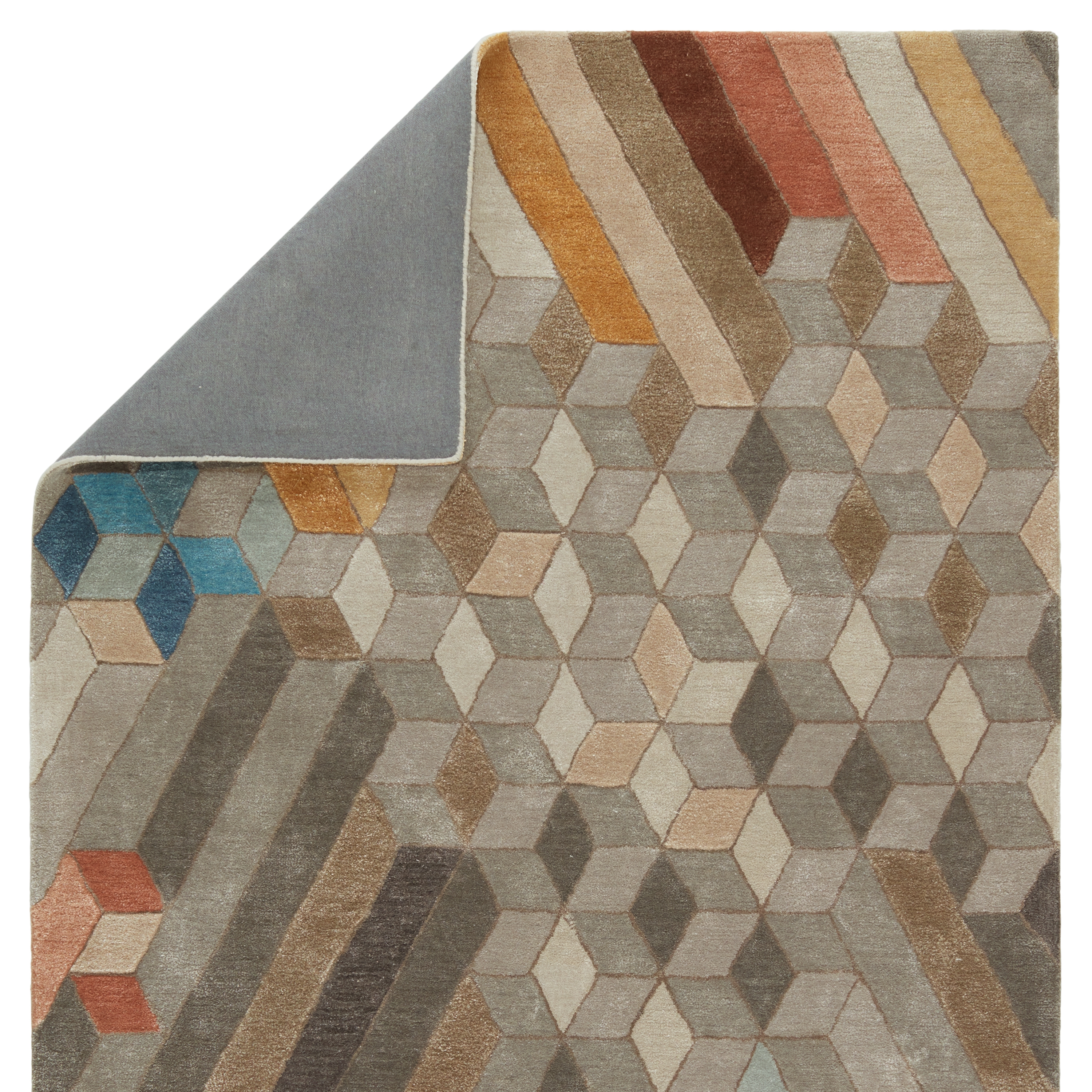 Cairns Handmade Geometric Multicolor/ Gray Area Rug (10'X14') - Image 2