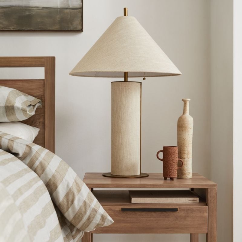 Remi Natural Linen Table Lamp - Image 2