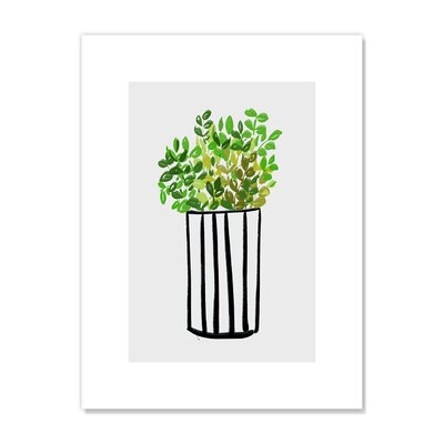 'Home Foliage III Potted House Plant' - Unframed Painting Print on Paper - Image 0