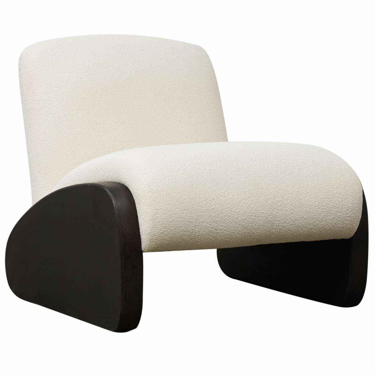 Brayford Boucle Accent Chair - Ivory/Dark Brown - Image 4