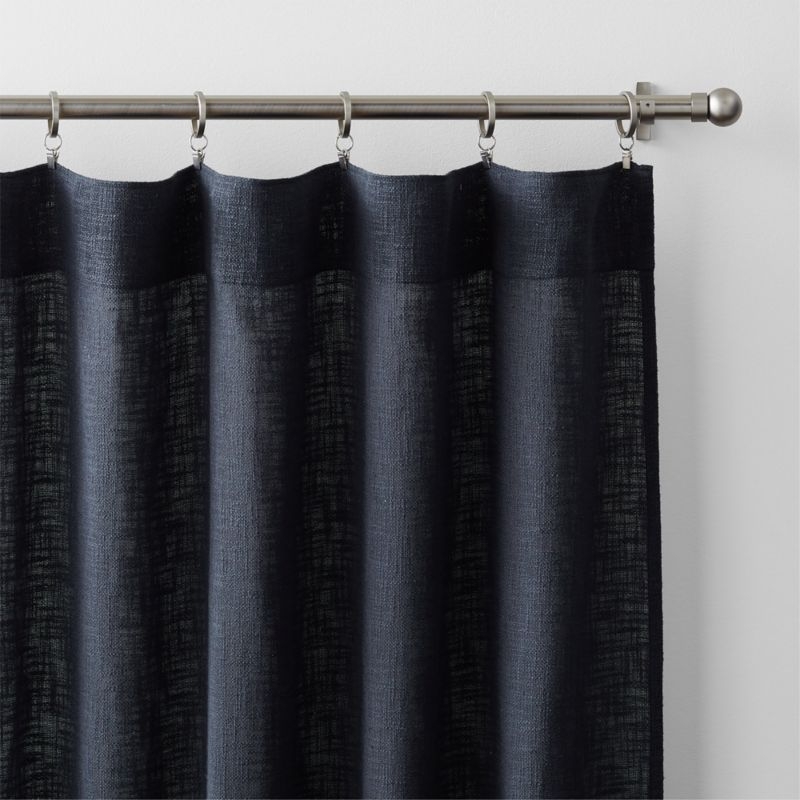 Lindstrom Storm Grey Organic Cotton Sheer Window Curtain Panel 52"x120" - Image 1