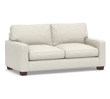 PB Comfort Square Arm Upholstered Sofa 76.5", Box Edge, Down Blend Wrapped Cushions, Performance Boucle Oatmeal - Image 0