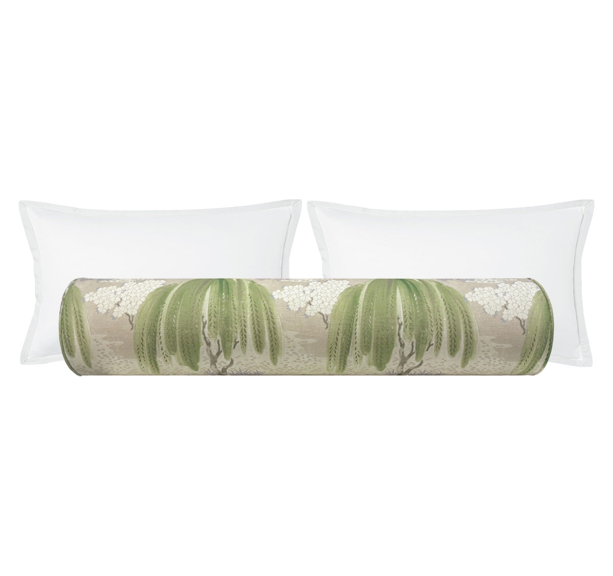 THE BOLSTER :: WILLOW TREE // BEIGE | THIBAUT - TWIN // 9" X 24" - Image 0