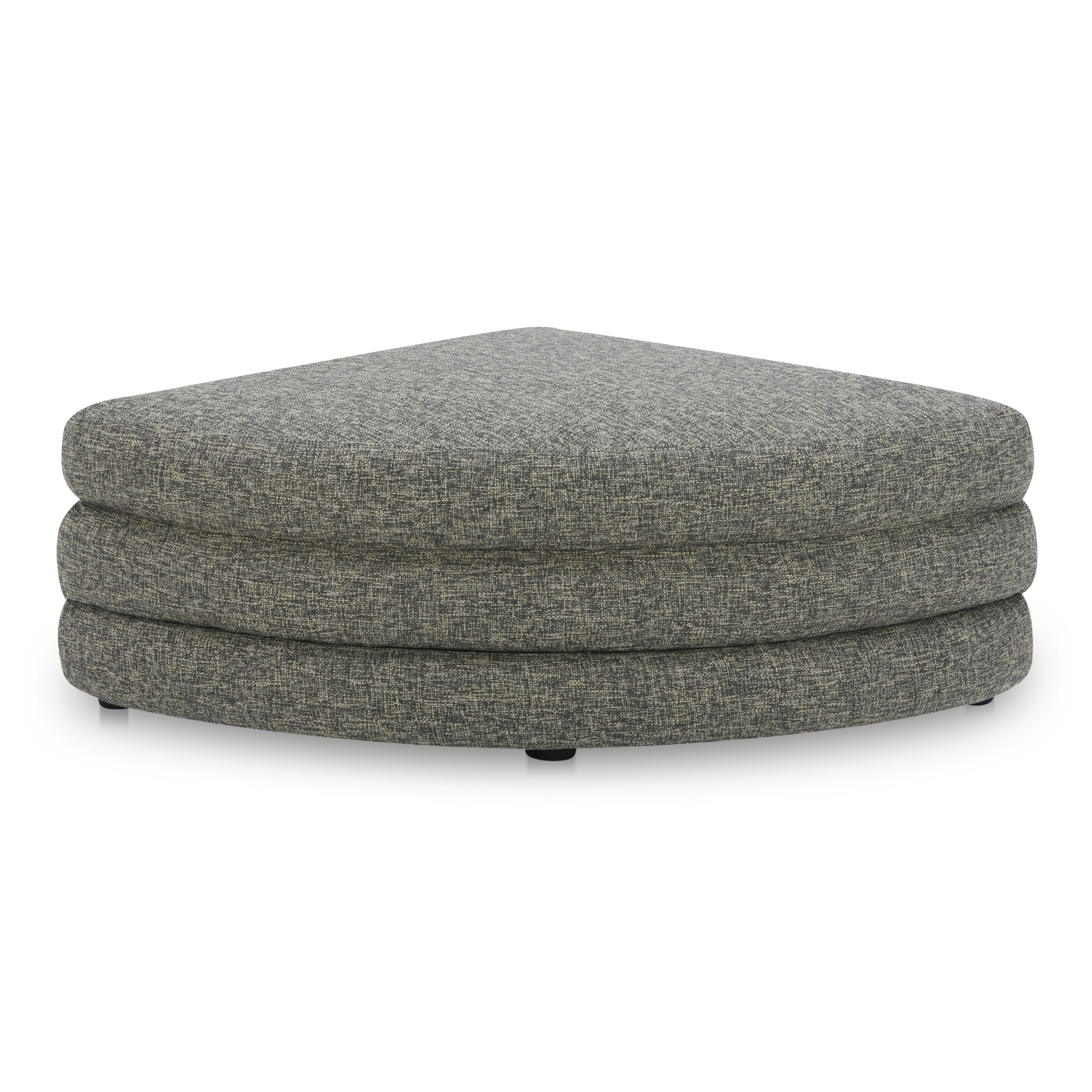 Lowtide Curved Ottoman Stone Tweed - Image 0
