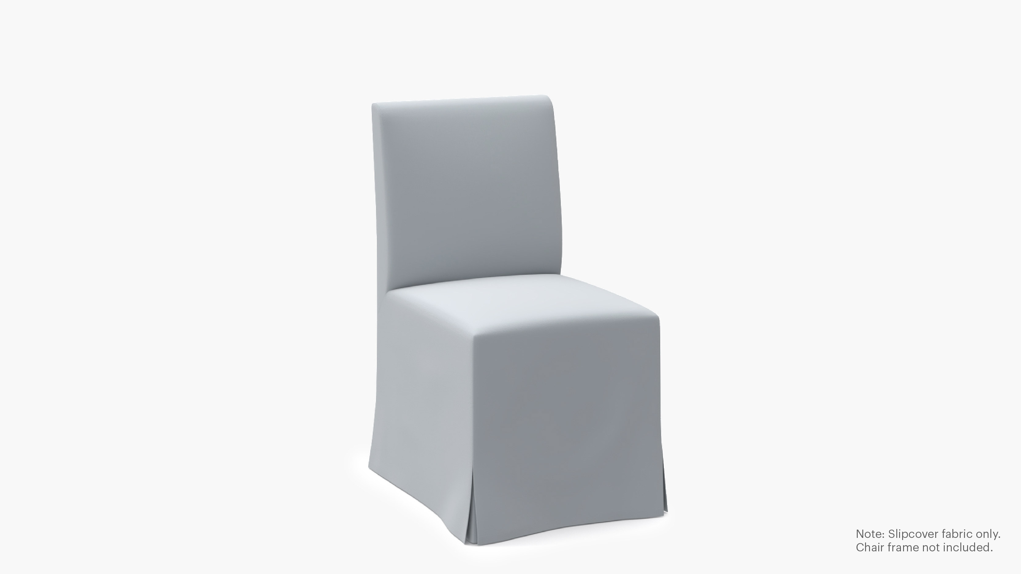 Slipcovered Signature Dining Chair - Cover Only, Sterling Performance Velvet - Image 1