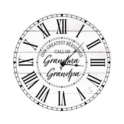 12" Wall Or Desktop Clock Shiplap - Our Greatest Blessing Grandma - Image 0