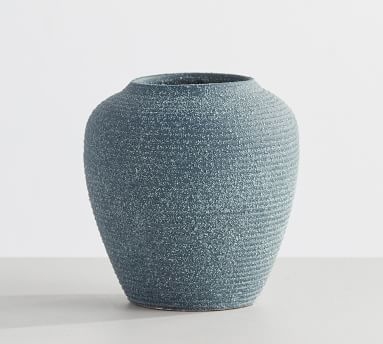 Bondi Terra Cotta Bud Vase, Blue, Medium, 4.25"H - Image 2