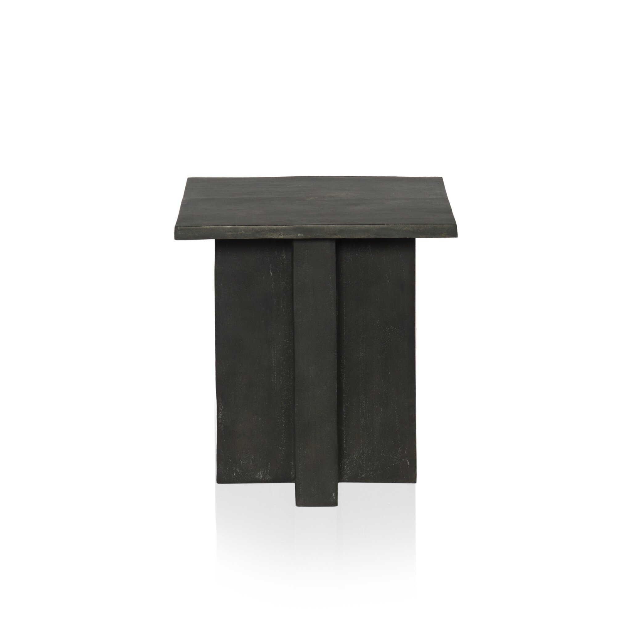Terrell Outdoor End Table - Aged Grey - Image 3