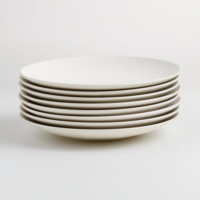Craft Linen Cream Coupe Dinner Plates, Set of 8 - Image 0