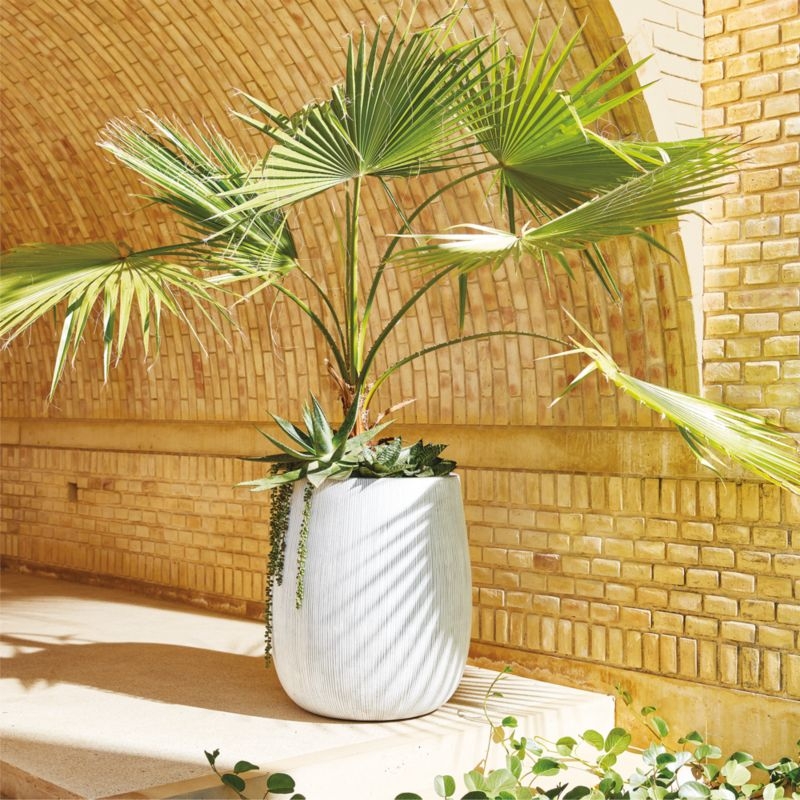Pod Grey Cement Indoor/Outdoor Planter Large - Image 3