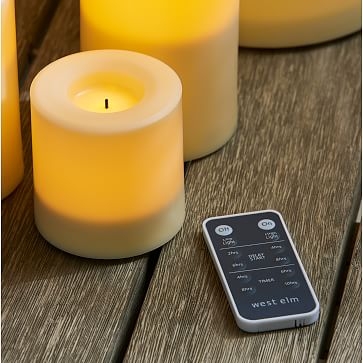Outdoor Flicker Flameless Remote Pillar Candle, 6x12 - Image 2