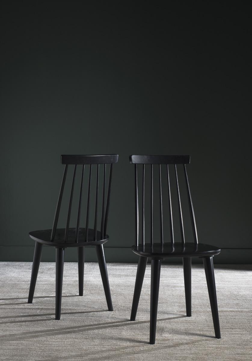 Steffon Spindle Side Chair, Black, Set of 2 - Image 1