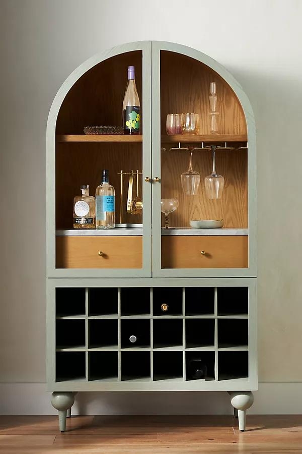 Fern Bar Cabinet By Anthropologie in Green - Image 0