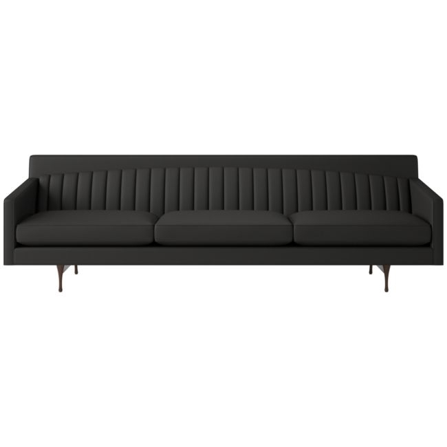 Symmetric Sofa 103" Kanvas Ebony - Image 0