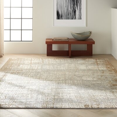 Abstract Taupe Area Rug - Image 0