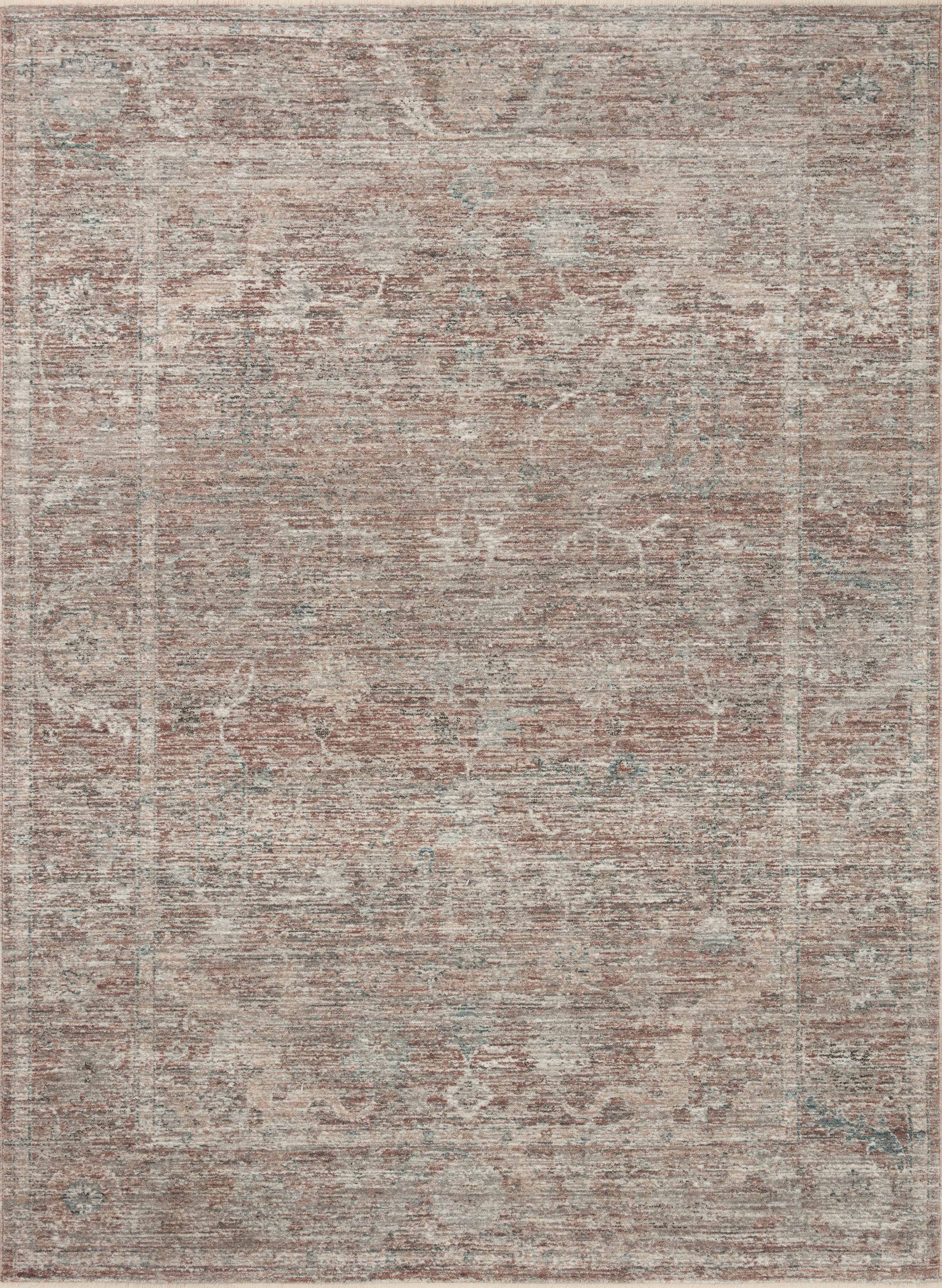 Magnolia Home by Joanna Gaines x Loloi Millie Brick / Fog 18" x 18" Sample - Image 0