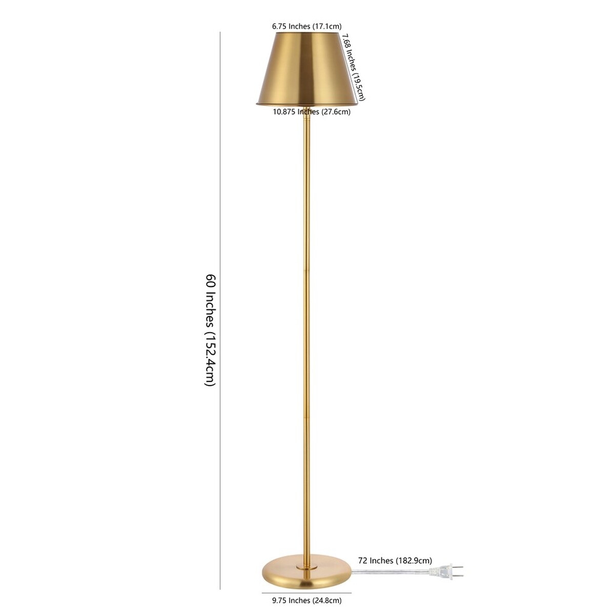 Asher 60" Floor Lamp - Brass - Image 3
