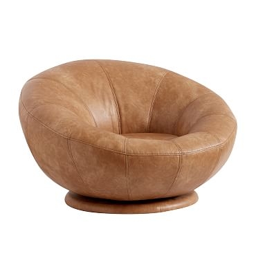 GROOVY SWIVEL : CHAIR : Faux Leather : CARAMEL : ( 1130761 ) - Image 0