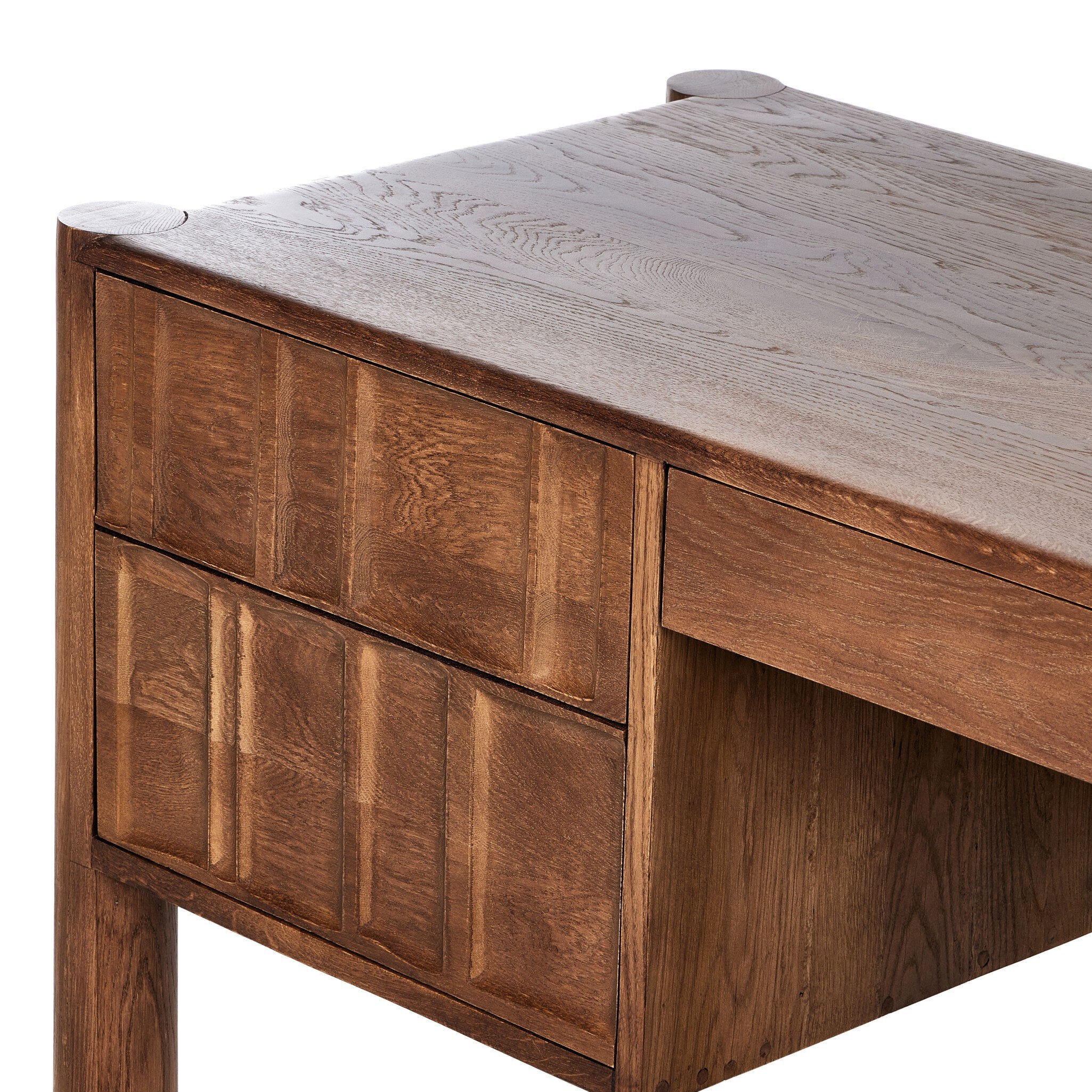 Ezri Desk - Carved Cocoa Oak - Image 10