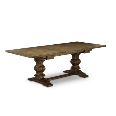 Pridmore Extendable Rubberwood Solid Wood Dining Table - Image 0
