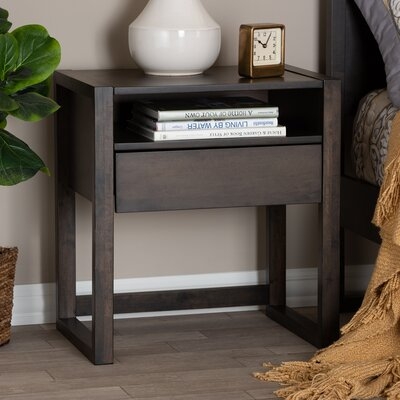Kaetochi 1 - Drawer Nightstand in Charcoal Brown - Image 0