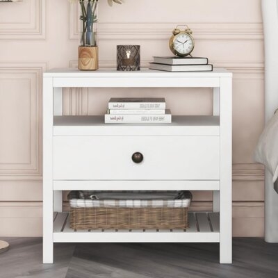 Modern Wooden Nightstand With Drawers Storage For Living Room/Bedroom - Image 0